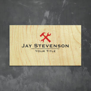 Bauhandyman Carpentry Wood Visitenkarte