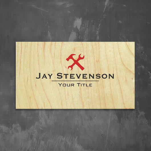 Bauhandyman Carpentry Wood Visitenkarte