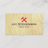 Bauhandyman Carpentry Wood Visitenkarte (Vorderseite)