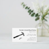 Bauhandyman Remodel Hammer & Nails Cool Visitenkarte (Stehend Vorderseite)