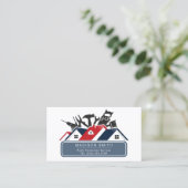 Bauhandyman Reparatur-Tool Grunge Business Visitenkarte (Stehend Vorderseite)