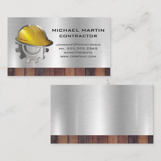 Bauharhat Visitenkarte (Vorne/Hinten)