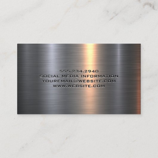 Bauharthut | Blue Collar Contractor Visitenkarte (Rückseite)