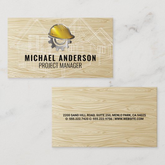 Bauharthut | Blueprints Visitenkarte (Vorne/Hinten)