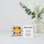 Bauharthut und -tools | Blue Collar Visitenkarte (Stehend Vorderseite)