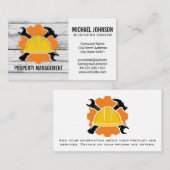 Bauharthut und -tools | Blue Collar Visitenkarte (Vorne/Hinten)