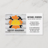 Bauharthut und -tools | Blue Collar Visitenkarte (Vorderseite)