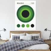 Bauhaus 1919 Concentric Circles Art, home decor  Leinwanddruck (Insitu (Schlafzimmer))