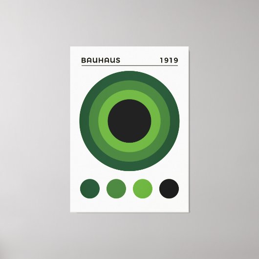 Bauhaus 1919 Concentric Circles Art, home decor  Leinwanddruck (Vorderseite)