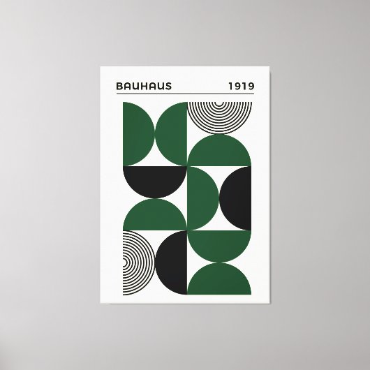 Bauhaus 1919 Geometric Circles Print, home decor Leinwanddruck (Vorderseite)