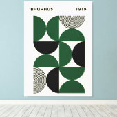 Bauhaus 1919 Geometric Circles Print, home decor Leinwanddruck (Insitu (Holzboden))