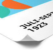 Bauhaus Abstract Poster Orange Teal (Ecke)