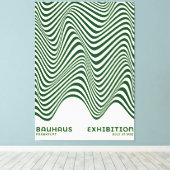 Bauhaus Abstract Wave Wall Art, for home decor Leinwanddruck (Insitu (Holzboden))