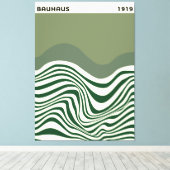 Bauhaus Abstract Wave Wall Art, home decor, Leinwanddruck (Insitu (Holzboden))