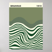 Bauhaus Abstract Wave Wall Art, home decor, Poster (Vorne)