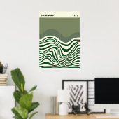 Bauhaus Abstract Wave Wall Art, home decor, Poster (Heimbüro)