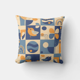 Bauhaus abstrakte geometrische Federmotive Kissen