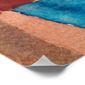 Bauhaus Abstraktes Aquarellpflaster. Poster (Ecke)