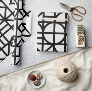 Bauhaus Abstraktes geometrisches Muster Geschenkpapier