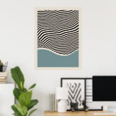 Bauhaus-Architektur | Hellblauer Poster (Heimbüro)