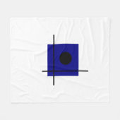 Bauhaus Art Blue Geometrie Fleecedecke (Vorderseite (Horizontal))