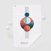 Bauhaus Art in five lines and spheres Golfhandtuch (Insitu)