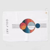 Bauhaus Art in five lines and spheres Golfhandtuch (Horizontal)