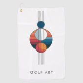 Bauhaus Art in five lines and spheres Golfhandtuch (Vorderseite)