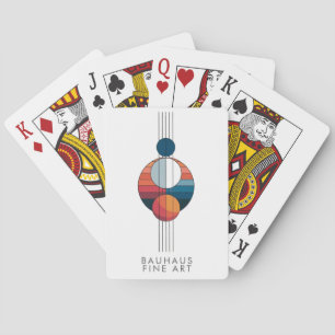 Bauhaus Art in fünf Linien und Sphären Spielkarten