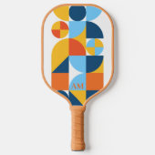 Bauhaus Ästhetisches Muster Personalisiert einziga Pickleball Schläger (Vorderseite)