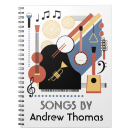 Bauhaus Band Personalisiertes Song-Buch Notizblock