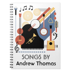 Bauhaus Band Personalisiertes Song-Buch Notizblock