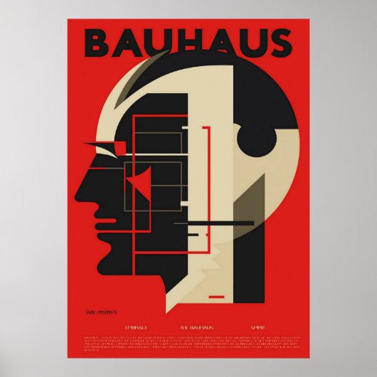 Bauhaus, Bauhaus-Design, modernes Design, geometri Poster (Vorne)