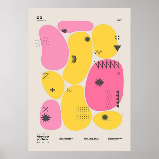 Bauhaus, Bauhaus-Design, modernes Design, geometri Poster (Vorne)