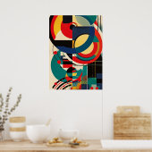 Bauhaus, Bauhaus-Design, modernes Design, geometri Poster (Küche)
