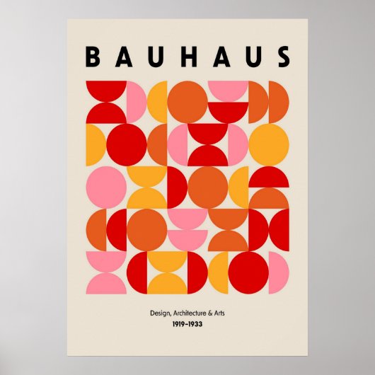 Bauhaus, Bauhaus-Design, modernes Design, geometri Poster (Vorne)