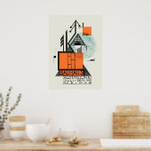 Bauhaus, Bauhaus-Design, modernes Design, geometri Poster (Küche)
