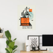 Bauhaus, Bauhaus-Design, modernes Design, geometri Poster (Heimbüro)