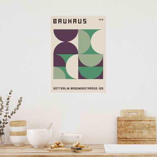 Bauhaus, Bauhaus-Design, modernes Design, geometri Poster (Küche)