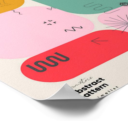 Bauhaus, Bauhaus-Design, modernes Design, geometri Poster (Ecke)