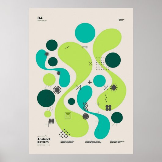 Bauhaus, Bauhaus-Design, modernes Design, geometri Poster (Vorne)