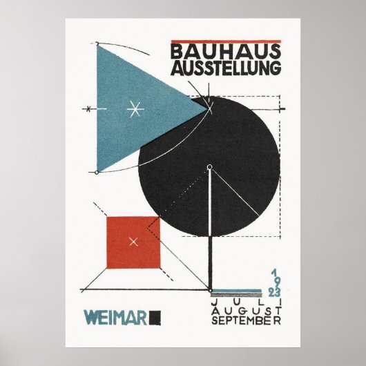 Bauhaus, Bauhaus-Design, modernes Design, geometri Poster (Vorne)
