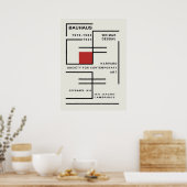 Bauhaus, Bauhaus-Design, modernes Design, geometri Poster (Küche)
