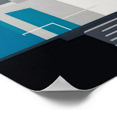 Bauhaus, Bauhaus-Design, modernes Design, geometri Poster (Ecke)