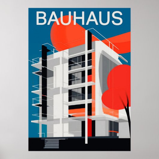 Bauhaus, Bauhaus-Design, modernes Design, geometri Poster (Vorne)