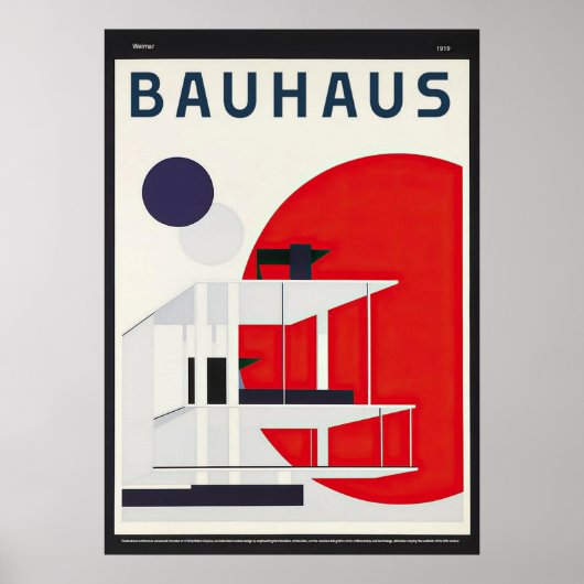 Bauhaus, Bauhaus-Design, modernes Design, geometri Poster (Vorne)