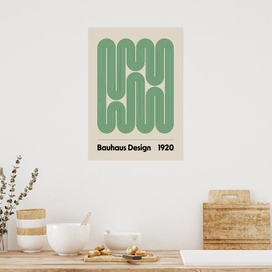 Bauhaus, Bauhaus-Design, modernes Design, geometri Poster (Küche)