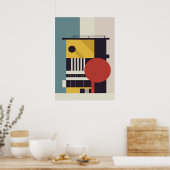 Bauhaus, Bauhaus-Design, modernes Design, geometri Poster (Küche)