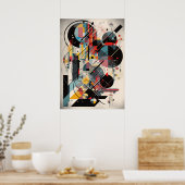 Bauhaus, Bauhaus-Design, modernes Design, geometri Poster (Küche)