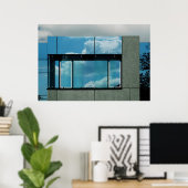 Bauhaus Blue Poster (Heimbüro)